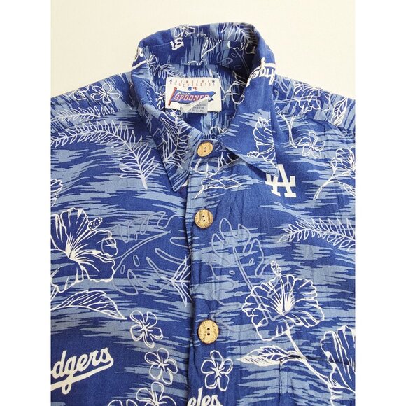 Reyn Spooner Size Small Mens MLB Los Angeles Dodgers Rayon Short Sleeve Shirt - Picture 1 of 8